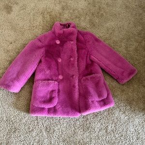 Pink Faux Fur Coat